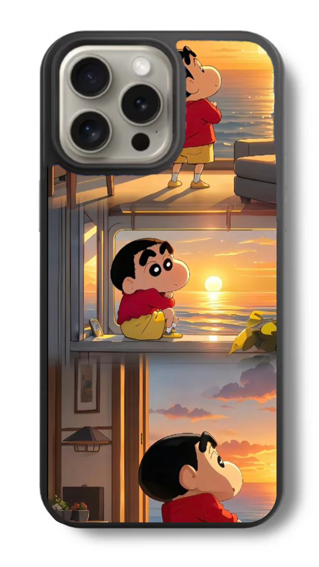 Shinchan – Sunset Stroll Glass Cover