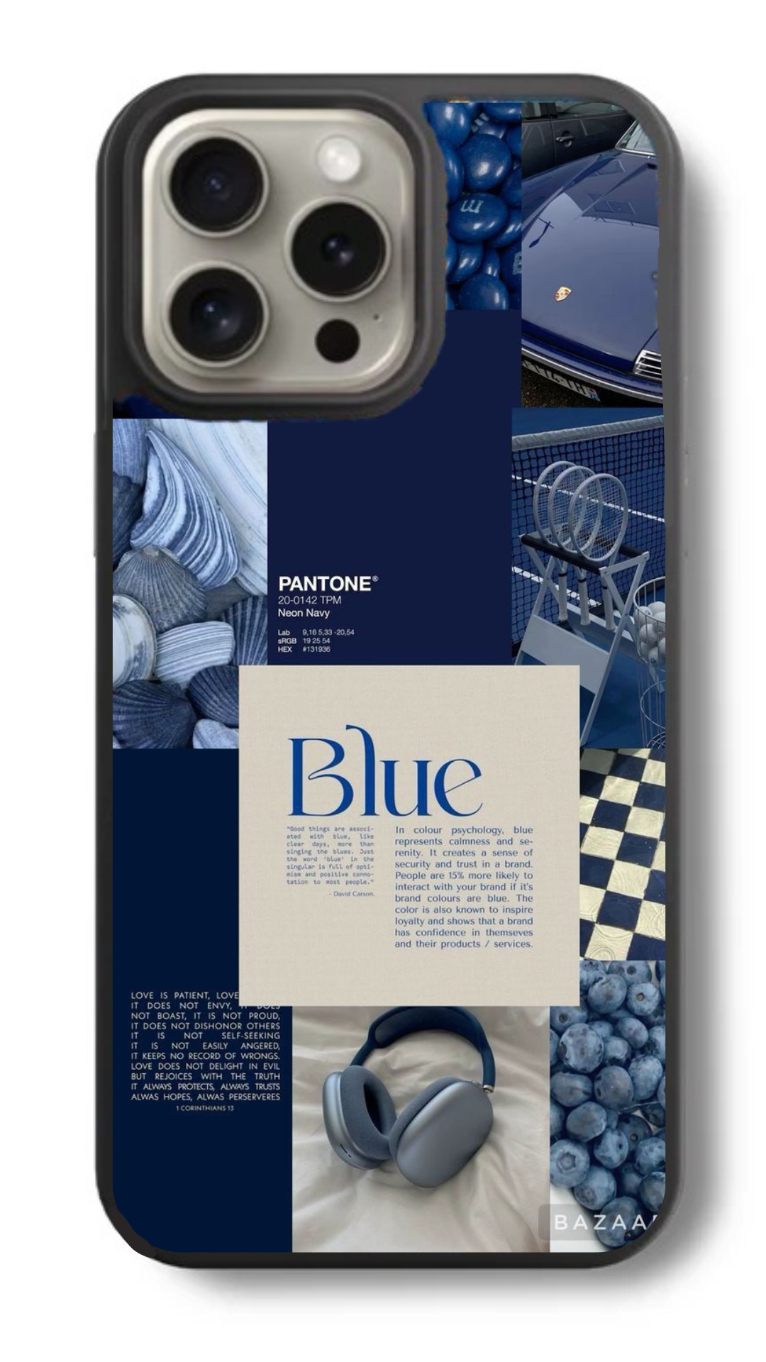 Blue Haze – Collage Art Glass Cover