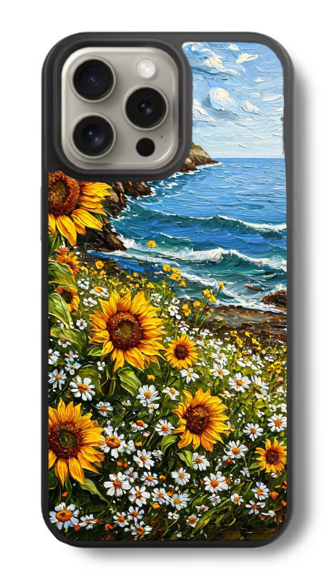Sunflower Beach Bliss Glass Phone Cover