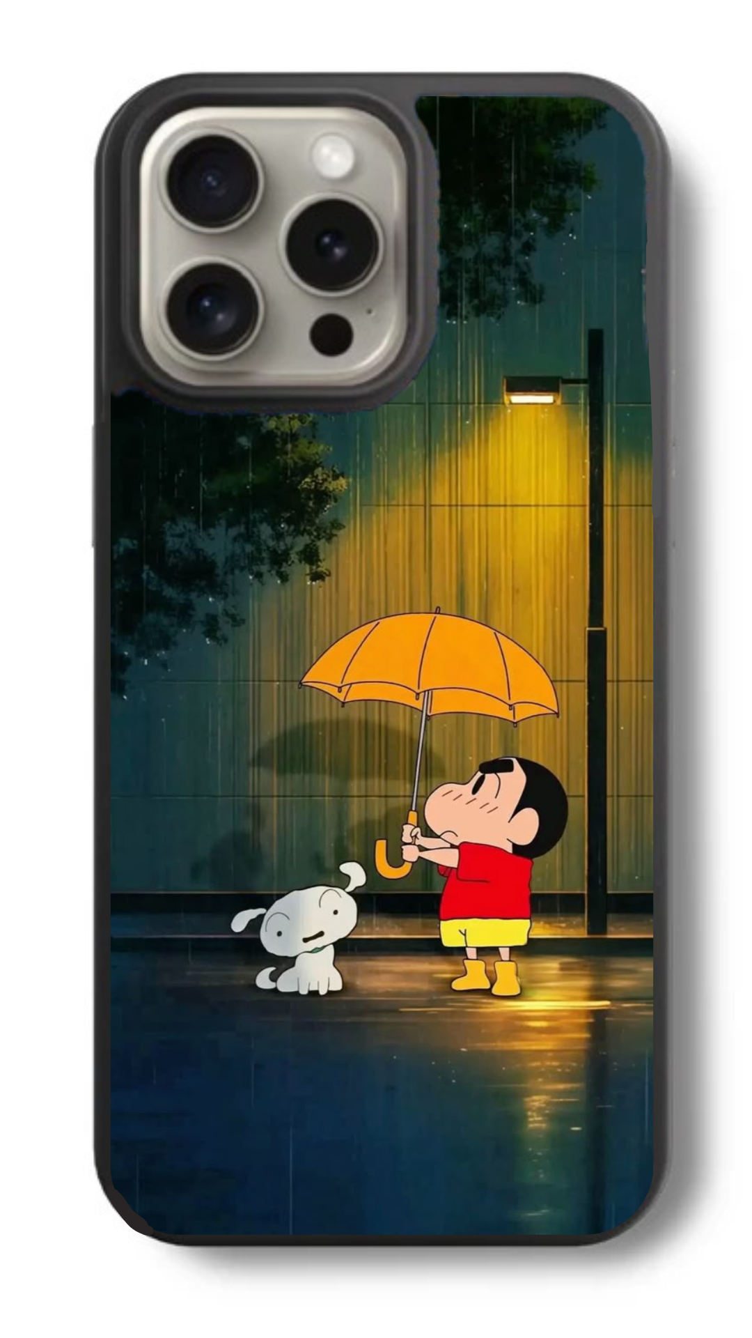 Shinchan – Rainy Day Paws Glass Cover