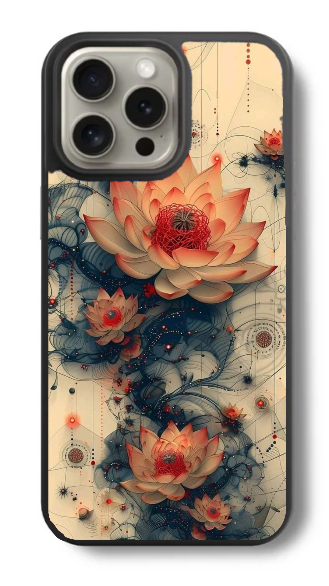 Lotus Serenity Glass Phone Cover