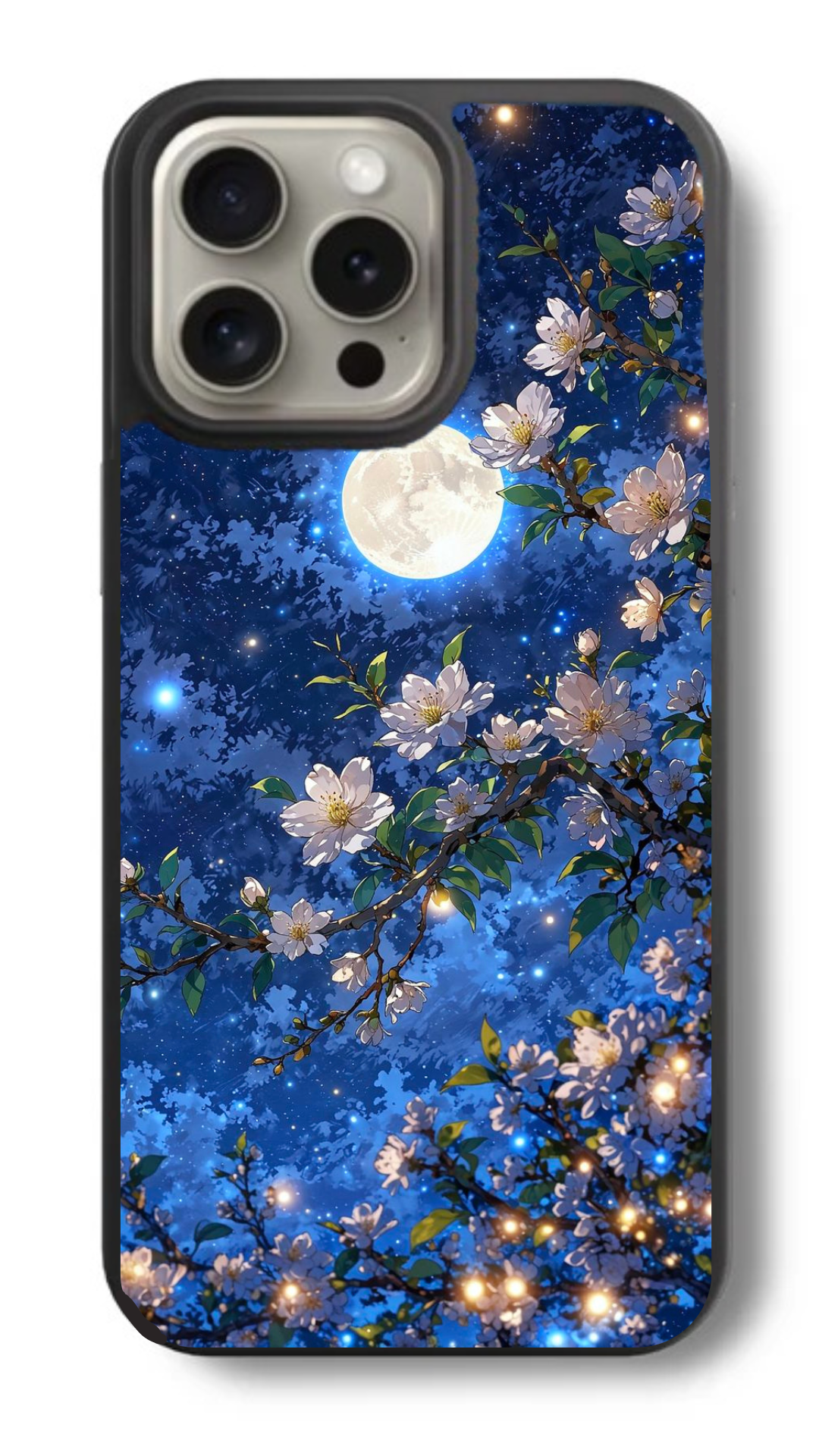 Moonflower Glow Glass Phone Cover