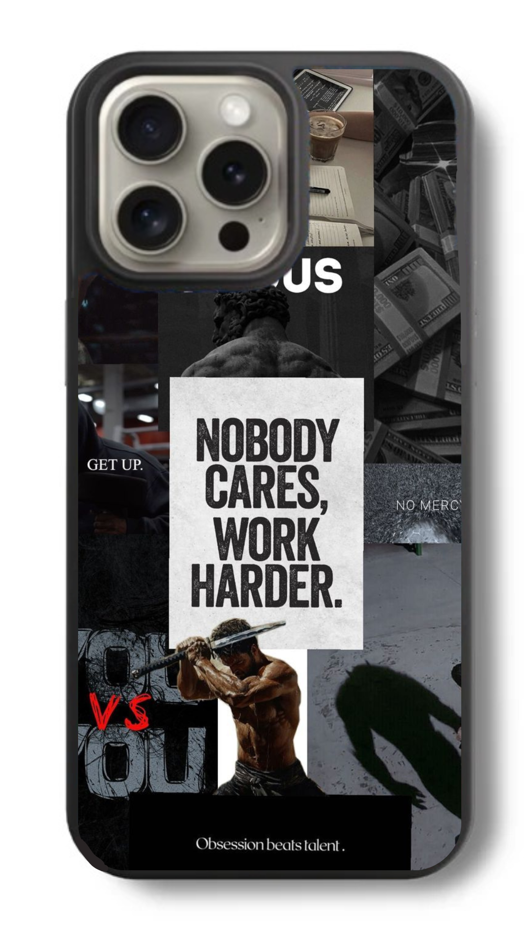 Nobody Cares – Work Hard Glass Cover